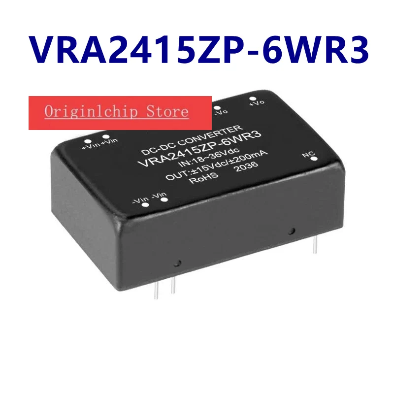 VRA2415ZP-6WR3 wide voltage 18-36V to positive and negative 15V/0.2A regulated dual output DCDC power supply VRA2415ZP