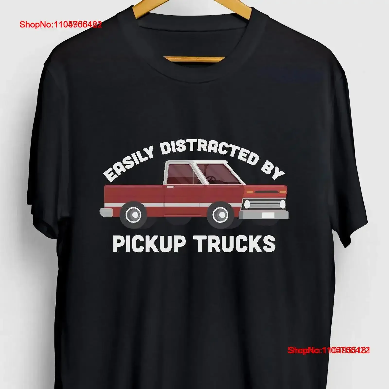 Pickup Truck Funny Classic T Shirt Easily Distracted By Trucks Youth vintage Washed Stylish Breathable Casual designer clothes