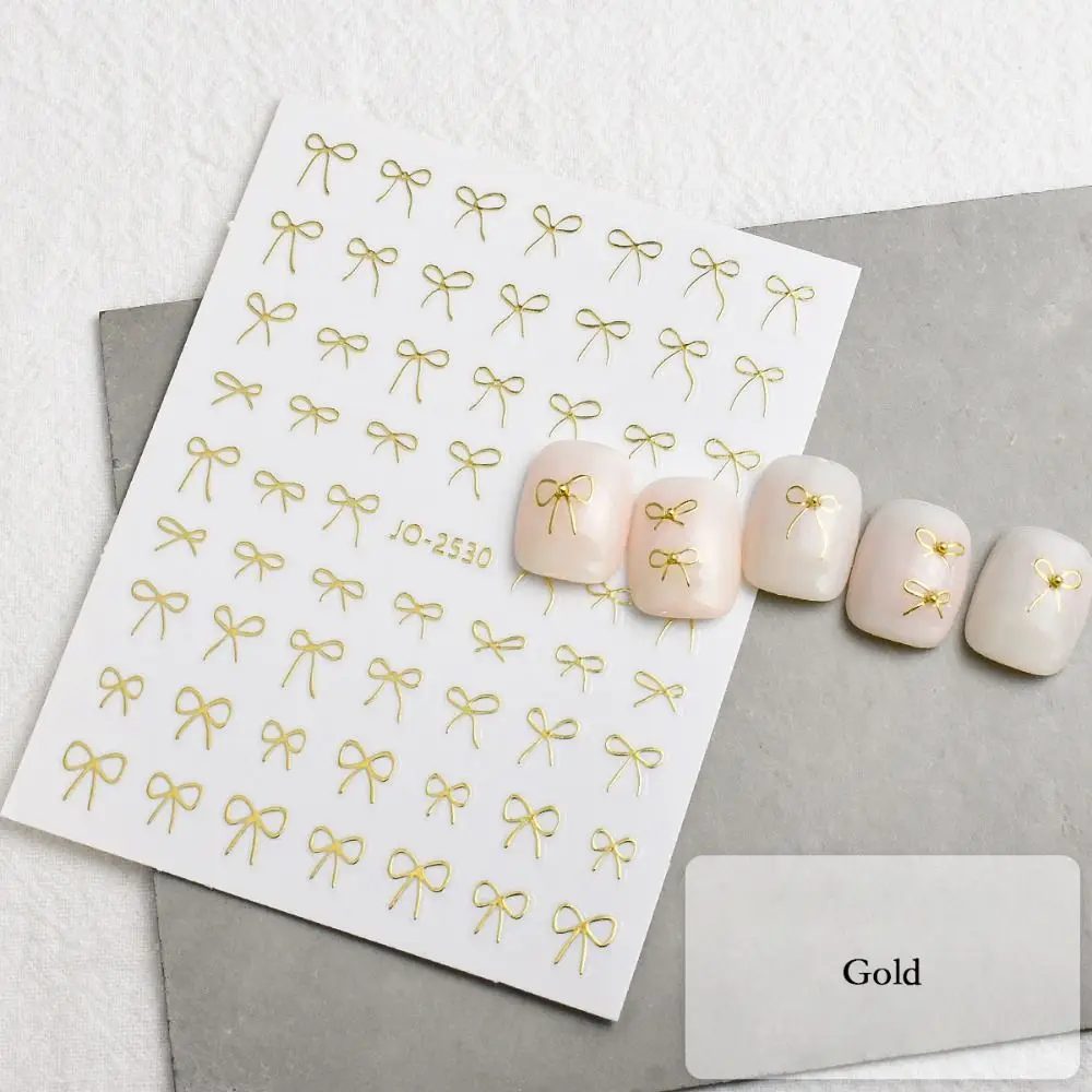 Waterdichte Boog Nail Art Stickers Langdurige Zelfklevende Slider Nagellak Decals Glitter Shining Nail Art Sticker