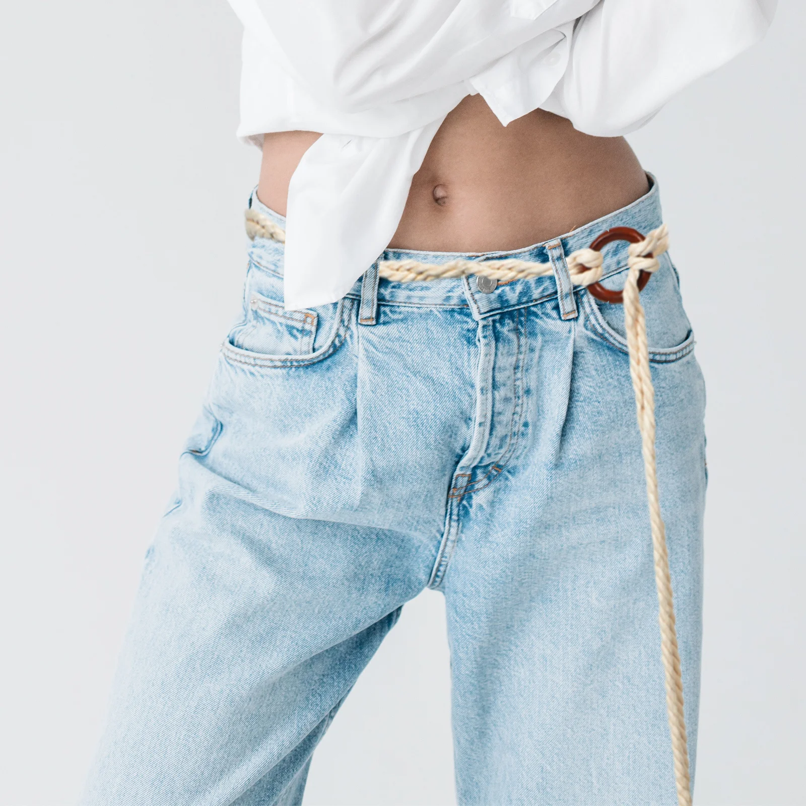 

2Pcs Adjustable Braided Cotton Waist Belt Tassel Rope Belt for Dresses Boho Renaissance Medieval Style Woven Waistband