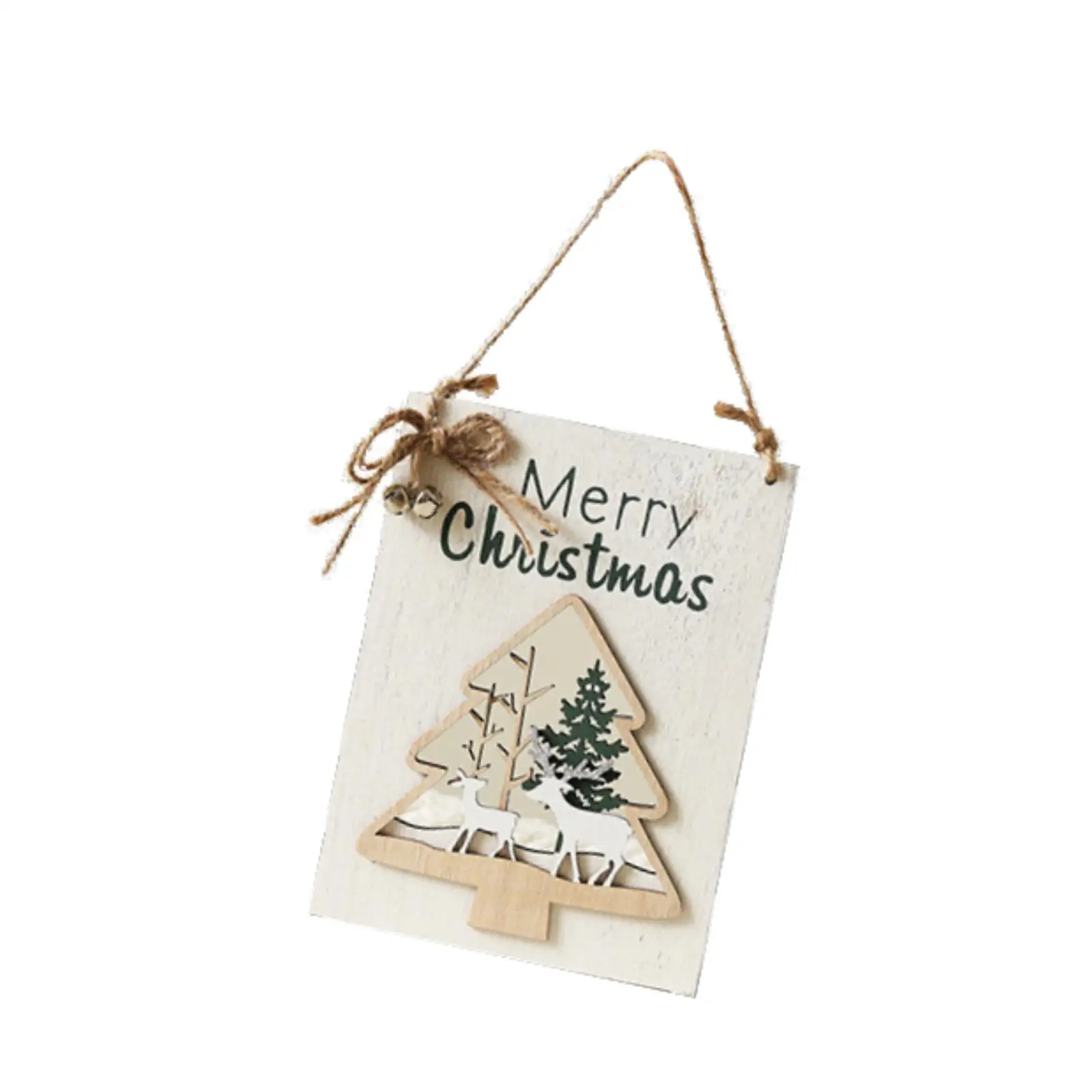 Christmas Wood Door Sign Display Christmas Ornament with Rope Door Hanger Sign Front Door Sign for Cafe Party Entryway Home Wall