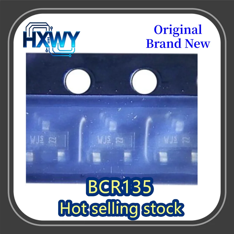 

(10/50 pieces) BCR135 marked WJs SOT-23 package, digital transistor brand new and original.