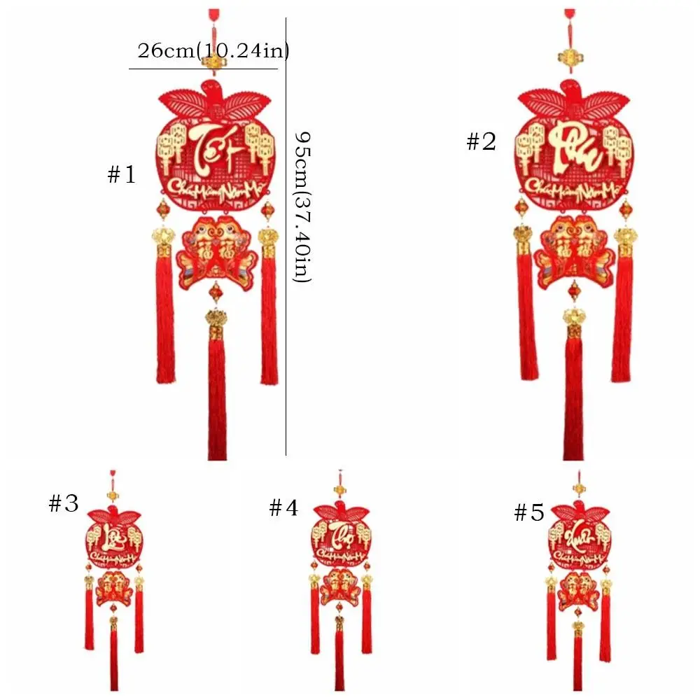 Вьетнамский новогодний кулон в китайском стиле, традиционные слова благословения, подвески с персонажами Фу, праздничный новогодний дверной куплет