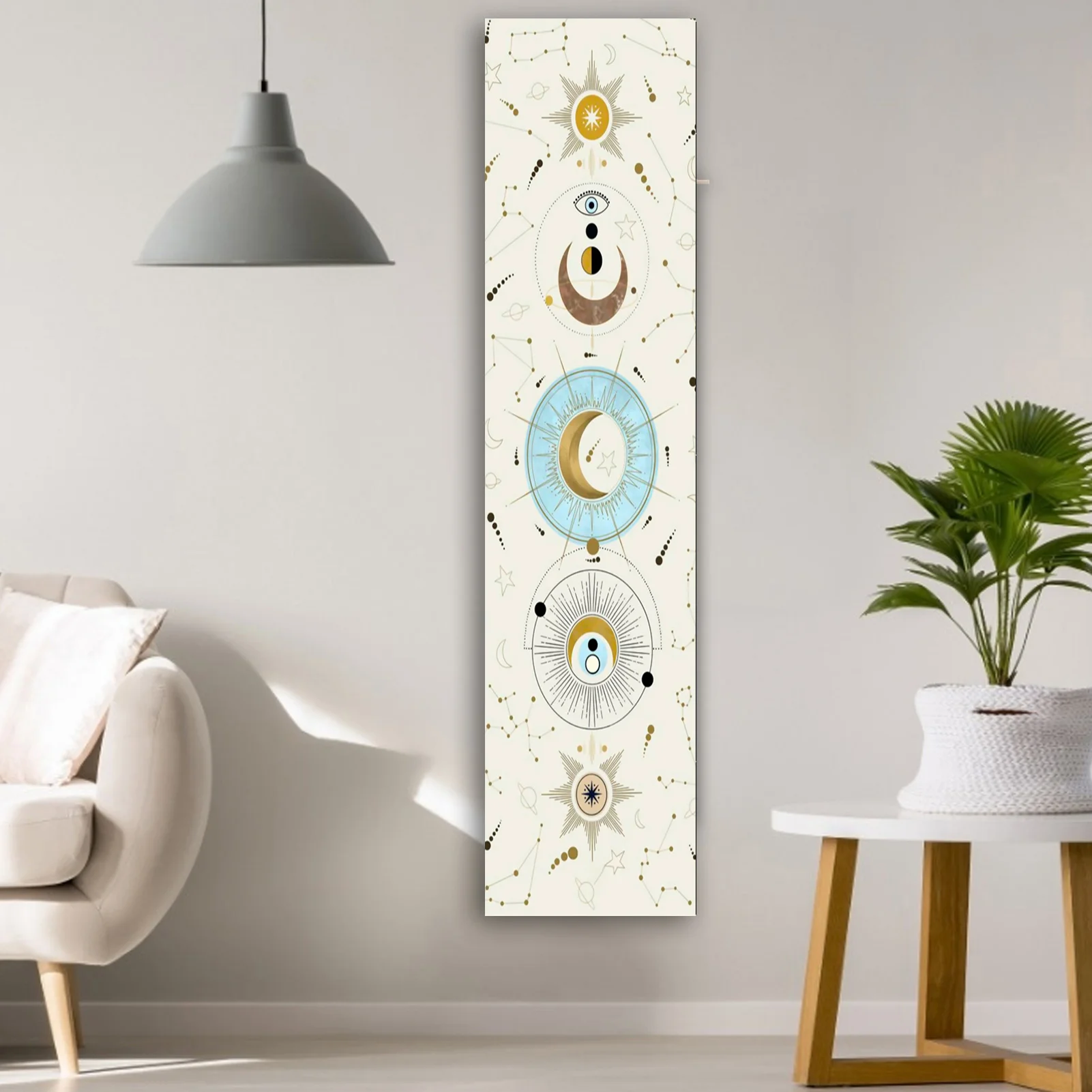 Moon And Sun Art Tapestry Stars Mandala Simple Fresh Living Room Bedroom Bathroom Wall Hangings Home Decoration Decor