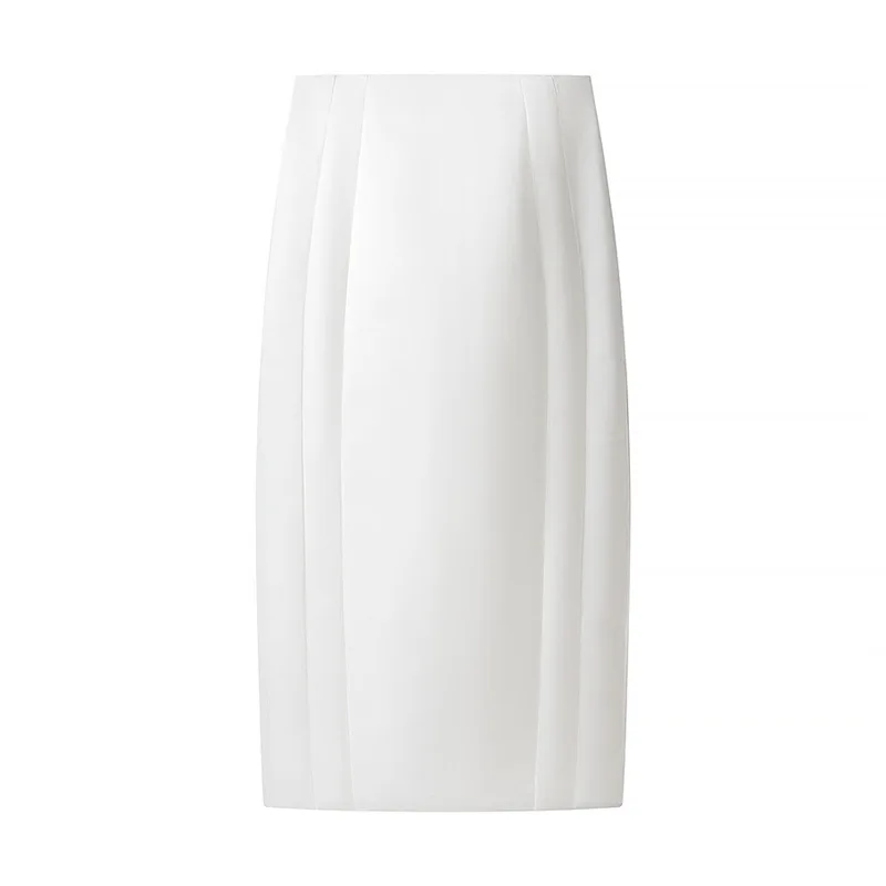 

Withered 2026 Spring New European And American Women's Fashion Style Elegant Solid Color Versatile High Waist Split Skirt