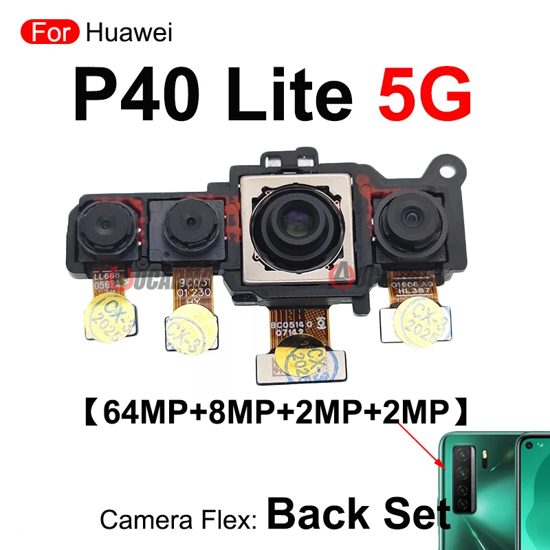 لهواوي P40 لايت 4G 5G الكاميرا الرئيسية الخلفية الأمامية والواسعة كاميرات عمق الماكرو فليكس كابل إصلاح أجزاء