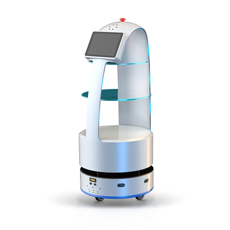 Multi-Language Interactive Intelligent WIFI Robot Commercial Restaurant Delivery IP54 12H Runtime 30KG Payload Auto Charge 5MP