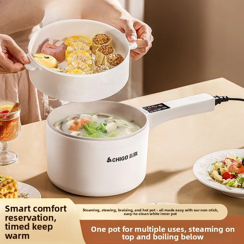 Electric Wok for Stir Frying Vegetable Multifunctional Non Stick Electric Frying Pan Noodle Cooker Steaming Boiling Electric Pot
