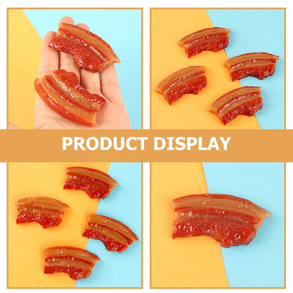 5Pcs Realistic Meat Simulation Artificial Food Decoration Photo Prop Home Kitchen Display Meat Model Lifelike Food Model