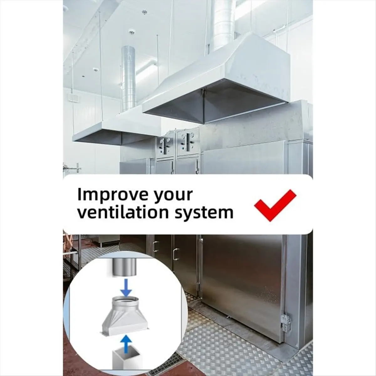 3-1/4 X 10 X 6Inch Galvanized Duct Rectangular to Round Duct Transition Microwave Vent Kit for Connecting HVAC Fittings