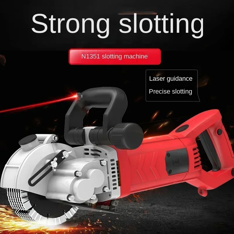 220V Powerful and Efficient Electric Cutting Machine for One-time Wall and Concrete Grooving with Zero Dead Angle and Dust