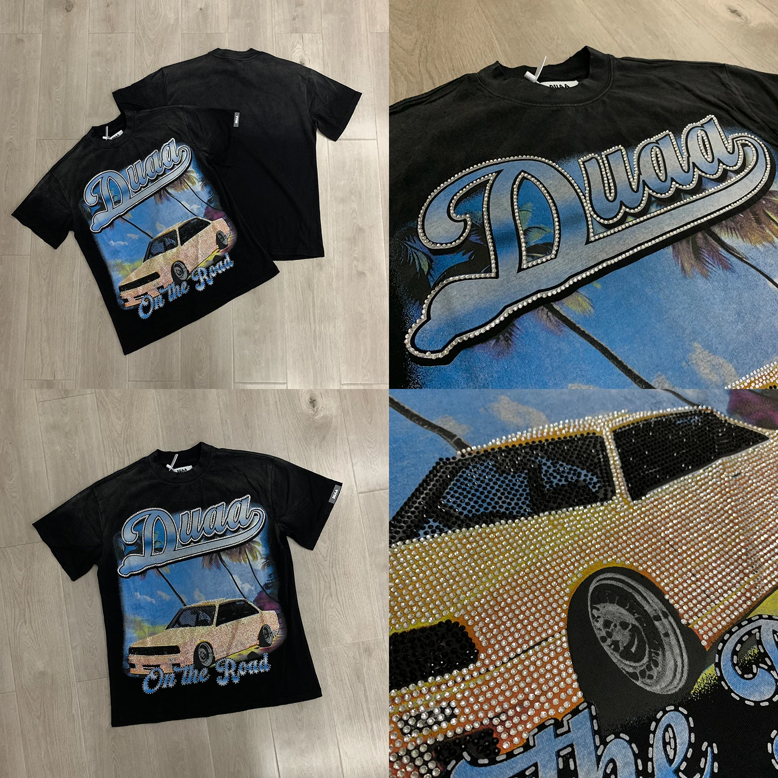 

Risk Tee DUAA Hole Trophies T-shirt Black Revived Tee New Age T-shirt Men Women High Quality Washed 2026ss Top T Shirt