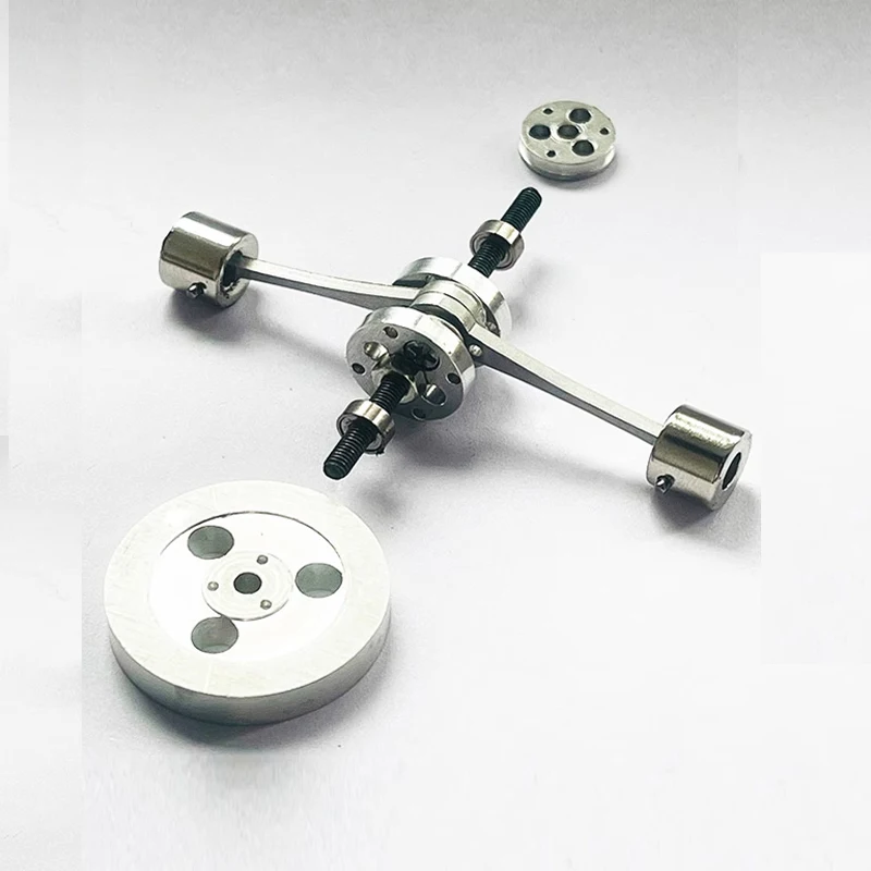 Modelo de motor de doble cilindro, cigüeñal, husillo de potencia Stirling, piezas mecánicas, piezas de motor de pistón