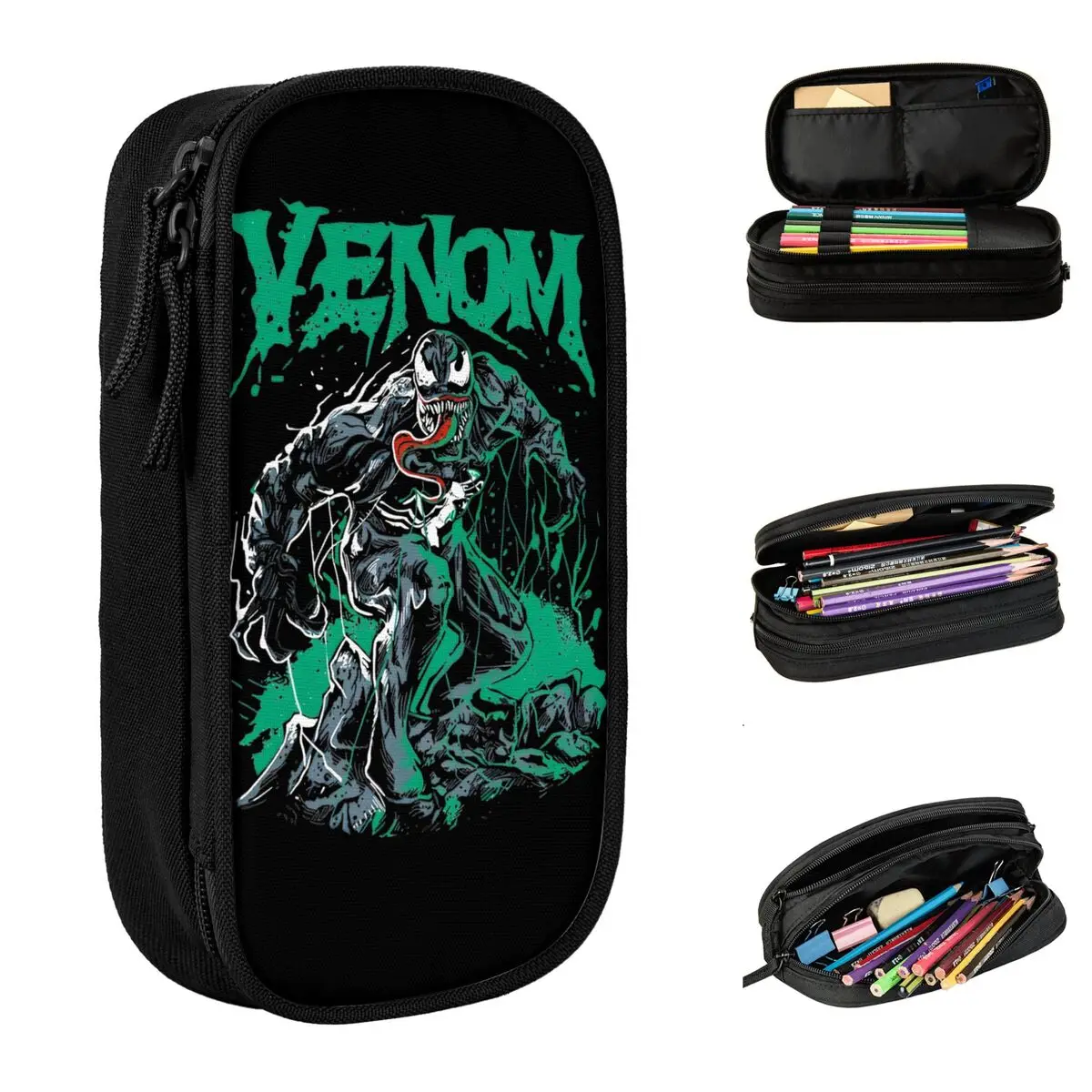 

Venoms Merch Pen Box Cosmetic Bag For Kid Girls Pencilcase Perfect Gifts