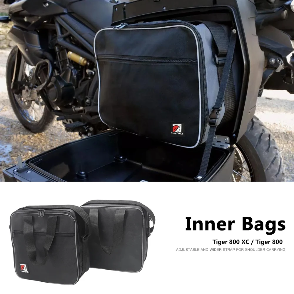 Внутренняя сумка для мотоцикла, подкладка для багажника для Tiger 800 Tiger 800, седельная сумка TIGER 800 XC, боковые сумки для багажа, черный комплект
