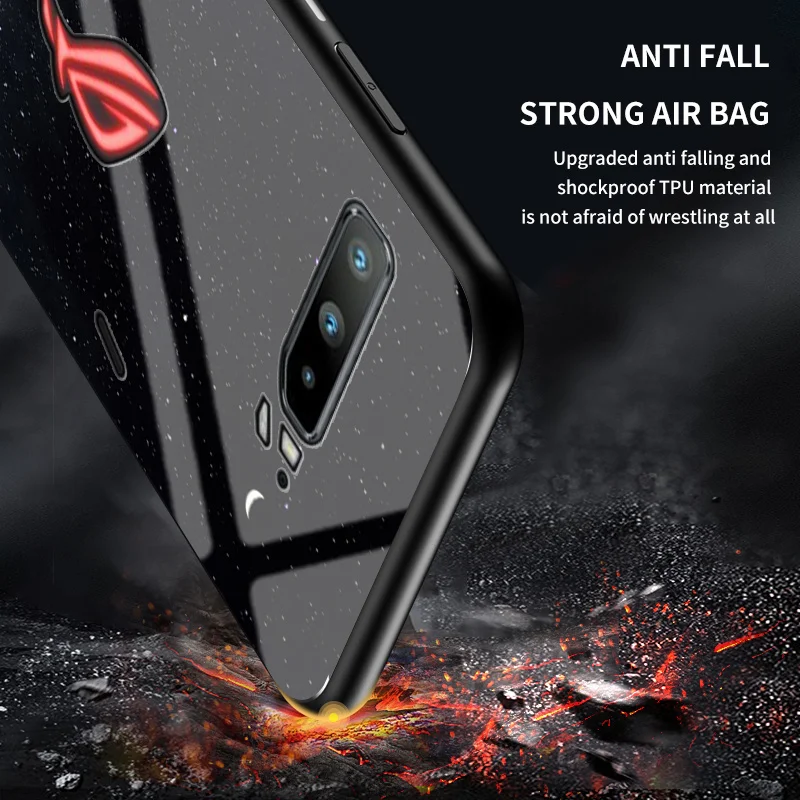 For Asus ROG Phone 3 ZS661KS Case Starry Grain Tempered Glass Back Cover Shockproof Phone Case For Asus Rog Phone 3 Rog3 ZS661KS - view 3