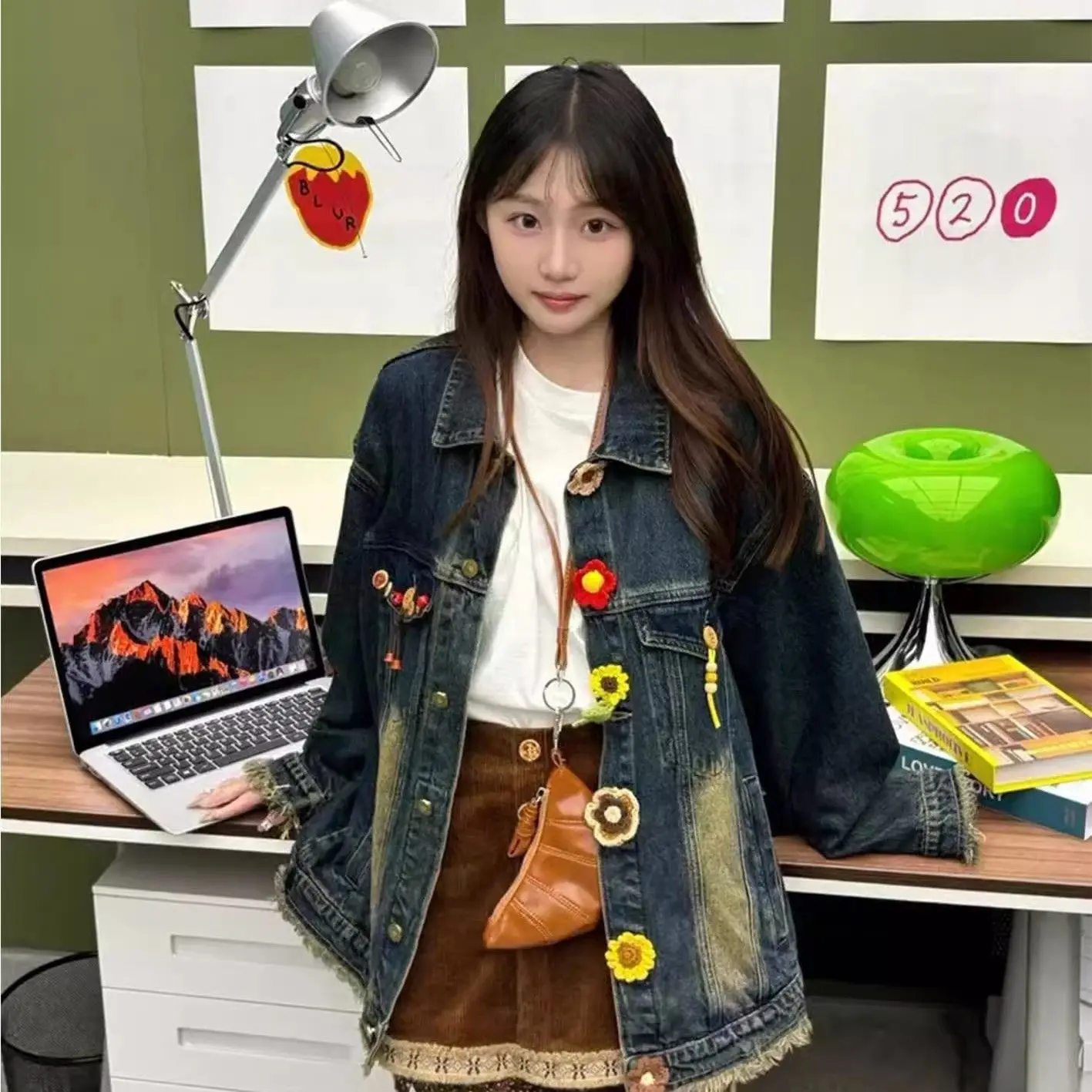 

Autumn Woman Jackets Korean Solid Black Gray Beige Red Stand Collar Cotton Oversized Short Brown Soft Ladies Pocket Outerwear