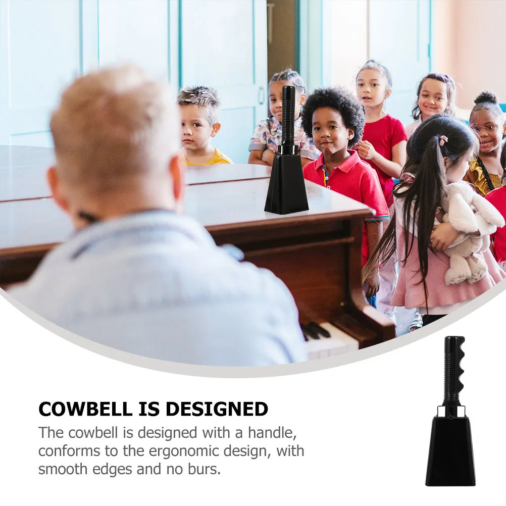 

Металлический ручной колокольчик (Cowbell) с эргономичной ручкой, громкий, для музыкального сопровождения, с чётким звуком, ударный инструмент