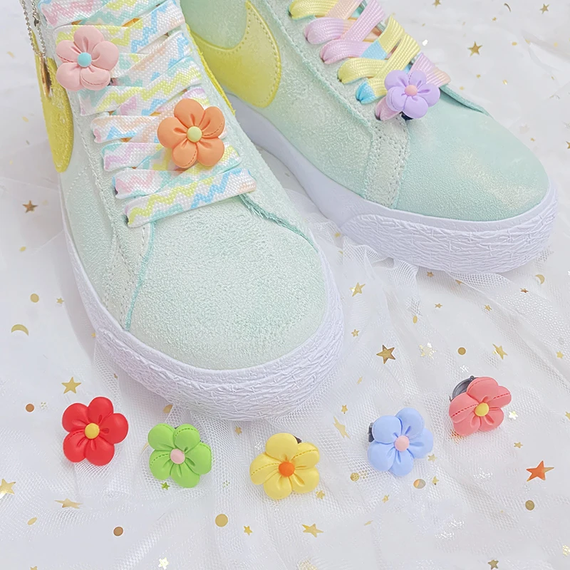 Fashion 1 PC Shoelaces for Shoes Decorations Shoelace Flowers Buckle Clip Tennis Basketball Sneakers Accessories DIY Shoe Charms