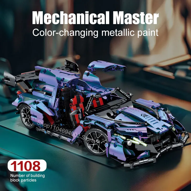 1:14 blocos de construção de carros esportivos apollo carro de corrida modelo kit de construção moc brinquedos de construção para adultos presentes carros colecionáveis