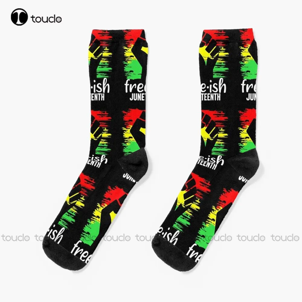 Juneteenth Celebrating Black Freedom 1865 Socks Socks Women 360° Digital Printing Custom Gift Streetwear Funny Sock New Popular