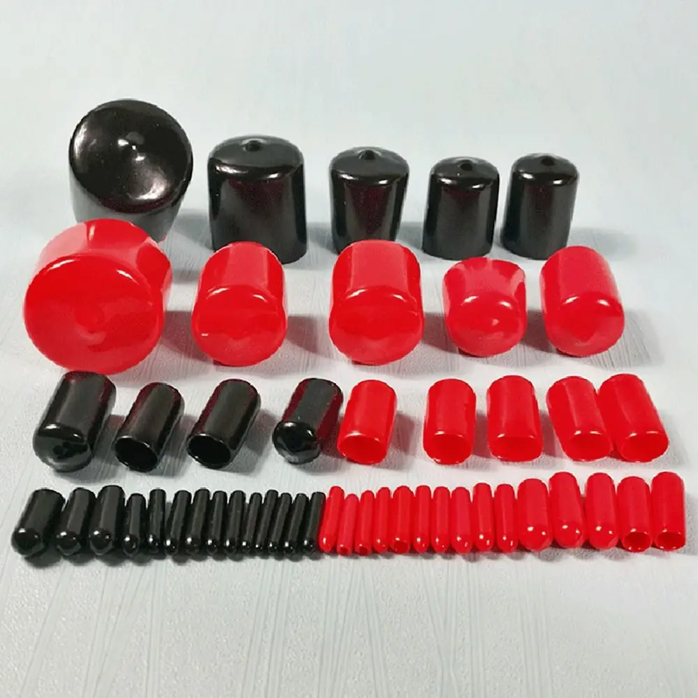 10Pcs 1.55mm-5.5mm Rubber Cap Seals Nuts Silicone Sleeve Stopper Plugs Soft Cover End Caps Thread Protection Protective Lid Plug
