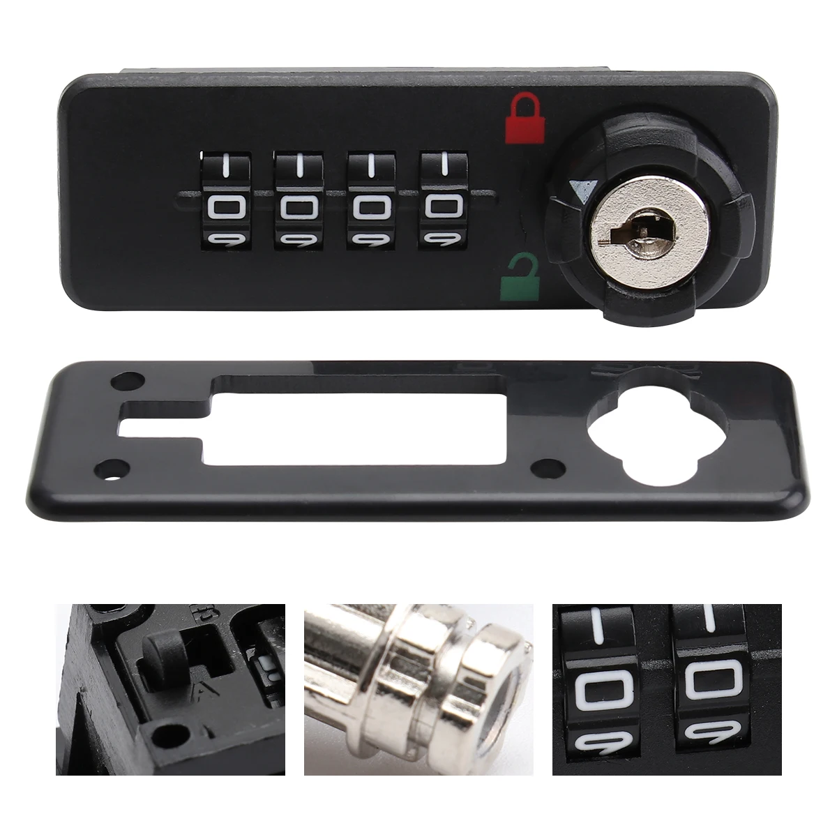 

Digital Code Lock 4 Combination Plastic Durable Cabinet Doors Office Mailbox Locker Security Password Mechanical Locks