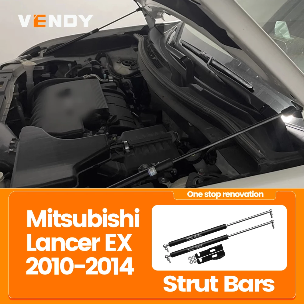 

Front Bonnet Hood Strut For Mitsubishi Lancer EX 2010-2014 2pcs Lift Support Bars Gas Spring Dampers Engine Cover Rod 2012 2013
