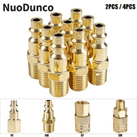 NuoDunco  2-4pcs Quick Coupler Tool Solid Brass 1/4\