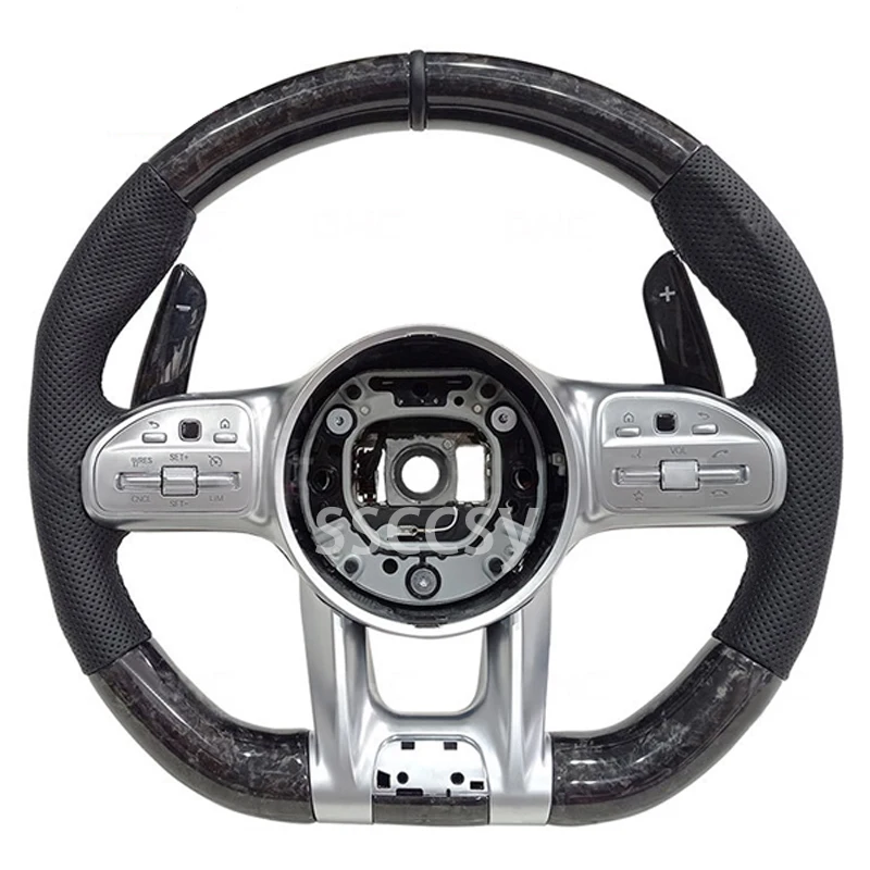 Volante In Fibra Di Carbonio Forgiato Adatto Per Mercedes Benz C/E/A/G/Classe/Gla/Glb/Glc/Gle/Glk/200 Versione Modificata