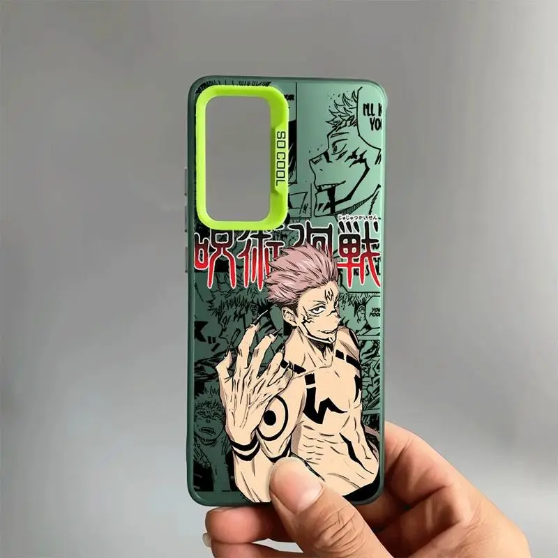 Etui Anime J-Jujutsu K-Kaisen do Samsung Galaxy S24 S23 FE S22 Plus S20 S21 Ultra Note 20 S23 Ultra odporna na wstrząsy obudowa