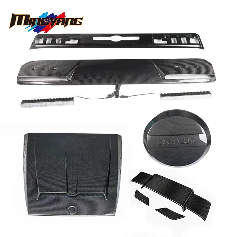 

Modification Best Quality Carbon Parts Engine Bonnet Roof Light Spare Tire Cover for G Class W463A g Wagon B Desig