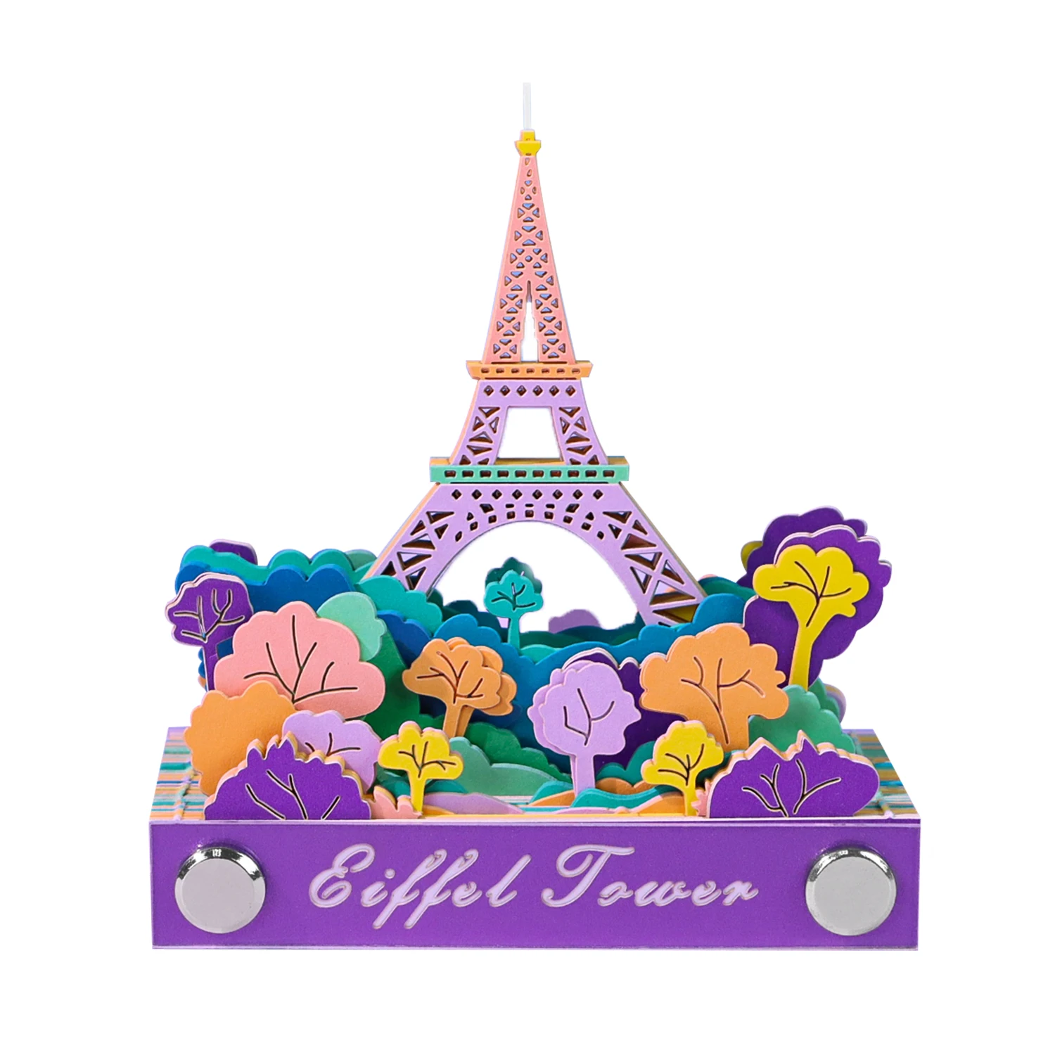 Ornements de bureau Notes Sculpture en papier 3D Tour Eiffel modèle roman cadeau en papier pour les gens