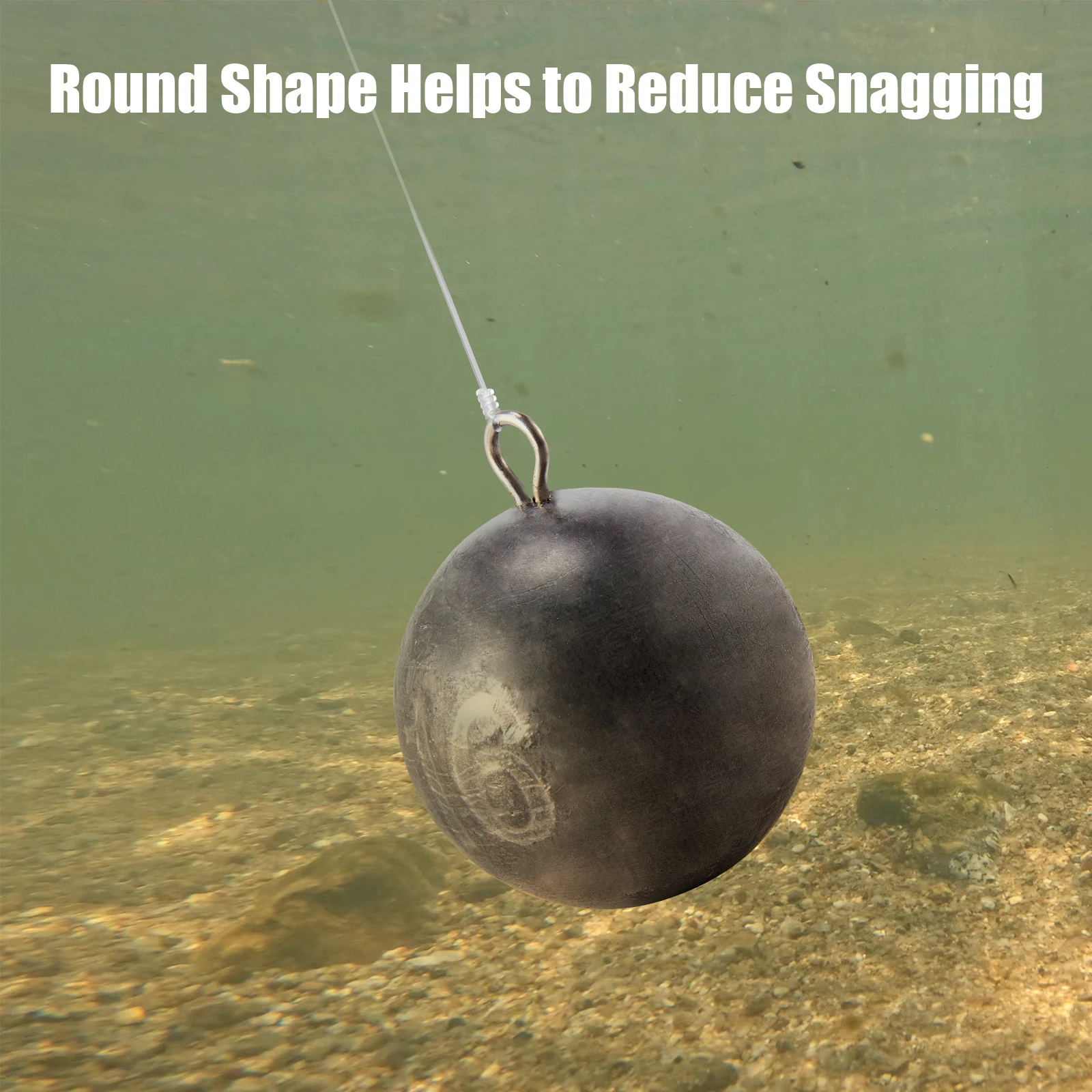 1-16oz Cannonball Fishing Weight Sinkers Saltwater Ocean Trolling Downrigger Weight Bottom Fishing Round Ball Lead Sinkers - Image 2