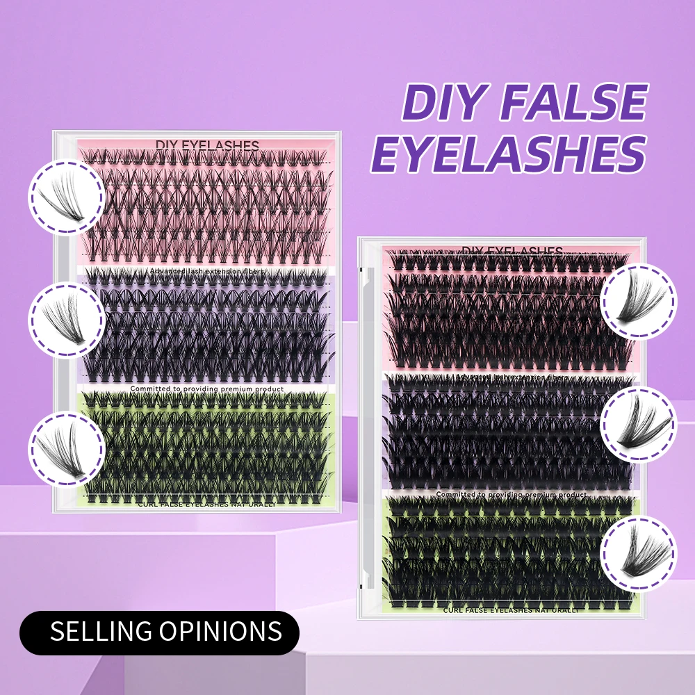 Grafting World European American Large Capacity 30D 40D 50D Naturally Extended Segmented Thick DIY False Eyelashes