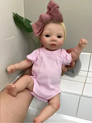 10 Inch 25.4 Cm Solid Silicone Reborn Girl Dolls Handmade Bebe 3D Painted Finished Newborn Baby Doll