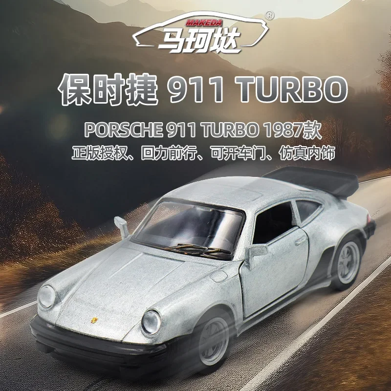 New 1:36 1978 Porsche 911 Turbo alloy car model with silent light Diecast Metal Alloy Model Car Toys For Gift Collection