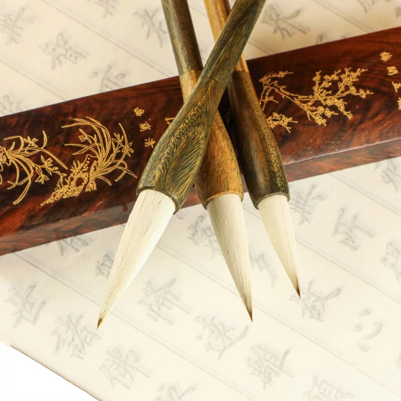 Peak elution at 4.8, 4.3, 3.8; high-quality mixed-hair writing brush, fine-tip wolf-sheep mixed hair
