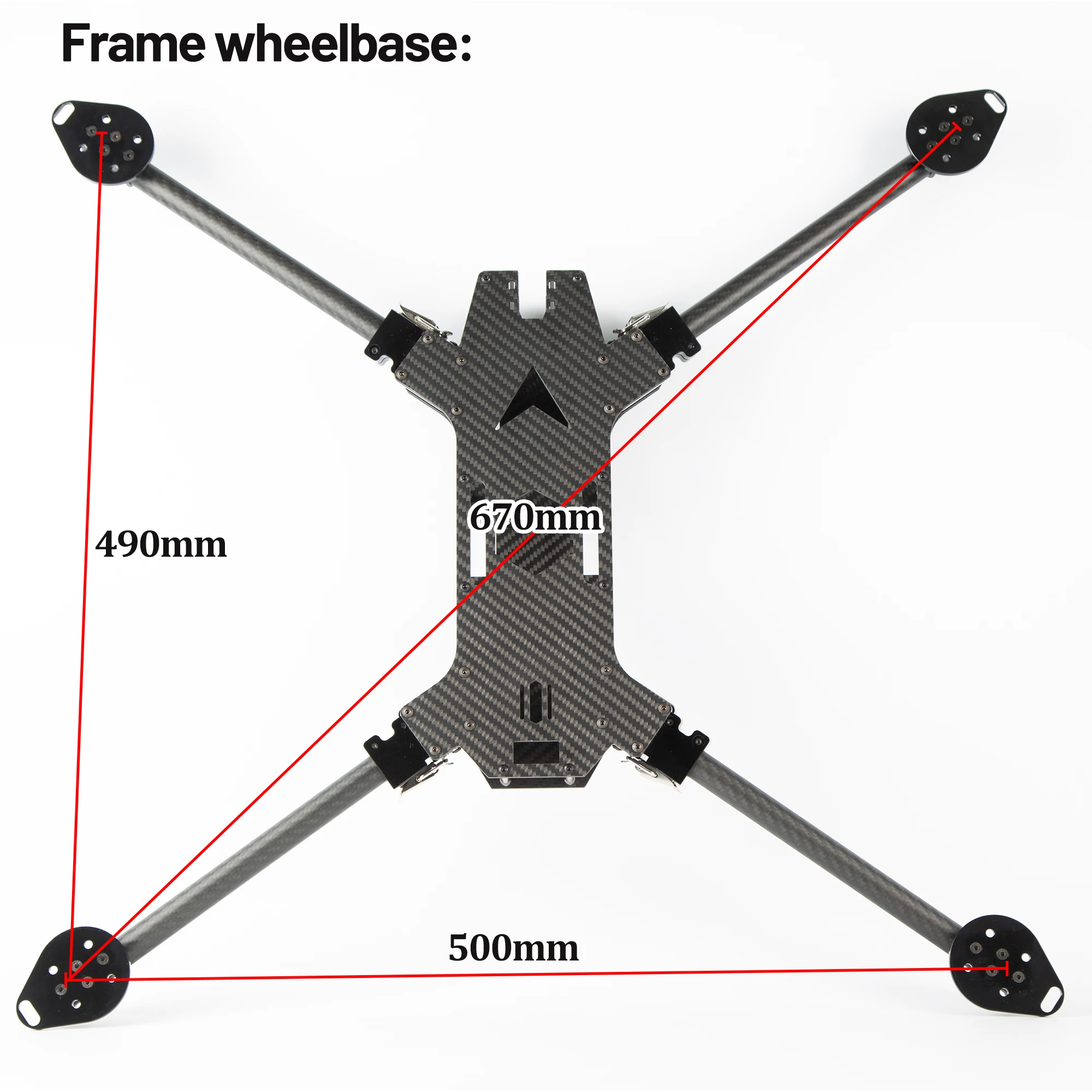 FPV طقم إطارات قابل للطي 15 بوصة 670 مللي متر قاعدة العجلات ألياف الكربون ل RC حرة طويلة المدى سباق الطائرة بدون طيار كوادكوبتر