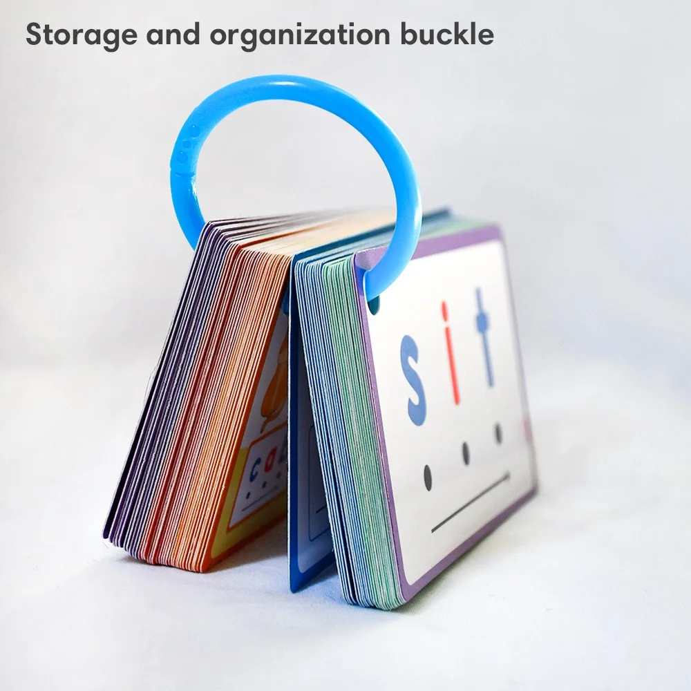 Dry Erase Handwriting Flash Cards 60pcs Phonics CVC Words Phonics Game Beginning Phonics Word Builders Spelling Reading Words