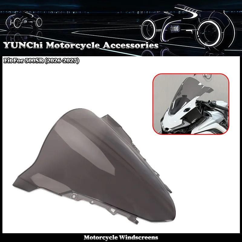 Competition Windshield Motorcycle Heighten Windscreen Wind Deflectors Shield Protector Fit For CFMOTO 500SR 500 SR 2026-2027