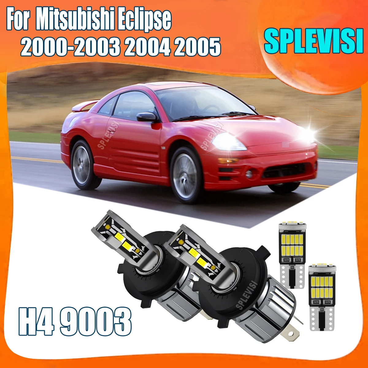 

Автомобильное освещение H4 9003, светодиодная автомобильная фара, превосходное рассеивание тепла для Mitsubishi Eclipse 2000 2001 2002 2003 2004 2005