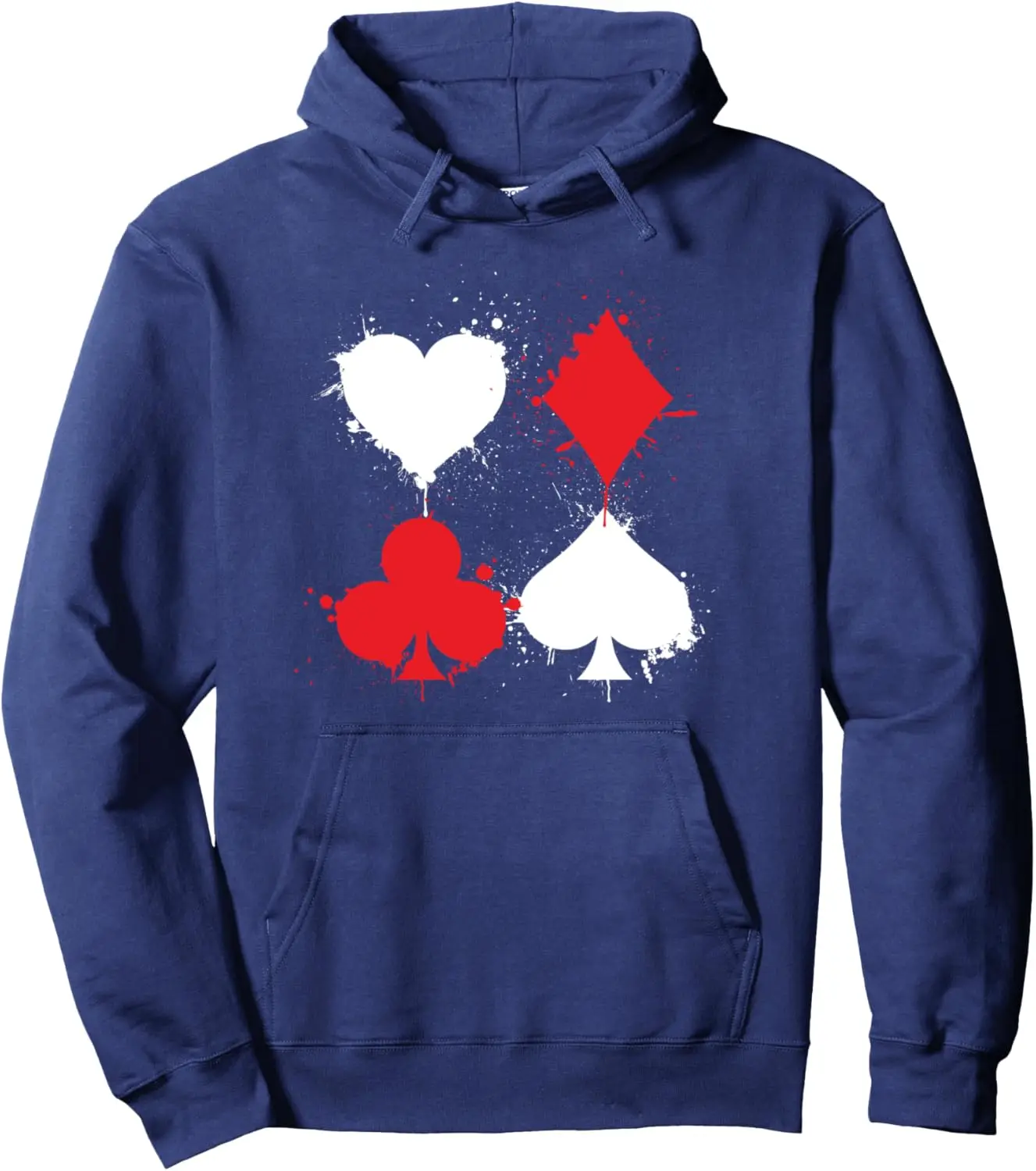 Playing Cards Poker Heart Spade Diamond Club Casino Pullover Hoodie  Print Original Design Gifts Hoodie Funny Tops