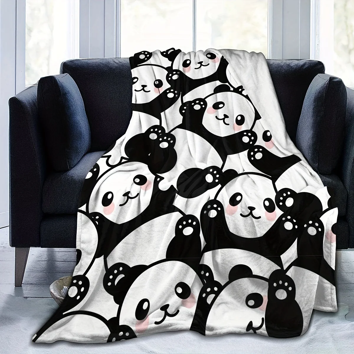 Chinese Panda Blankets Fleece Autumn/Winter Super Warm Throw Blankets for Bedding Travel Plush Thin Quilt