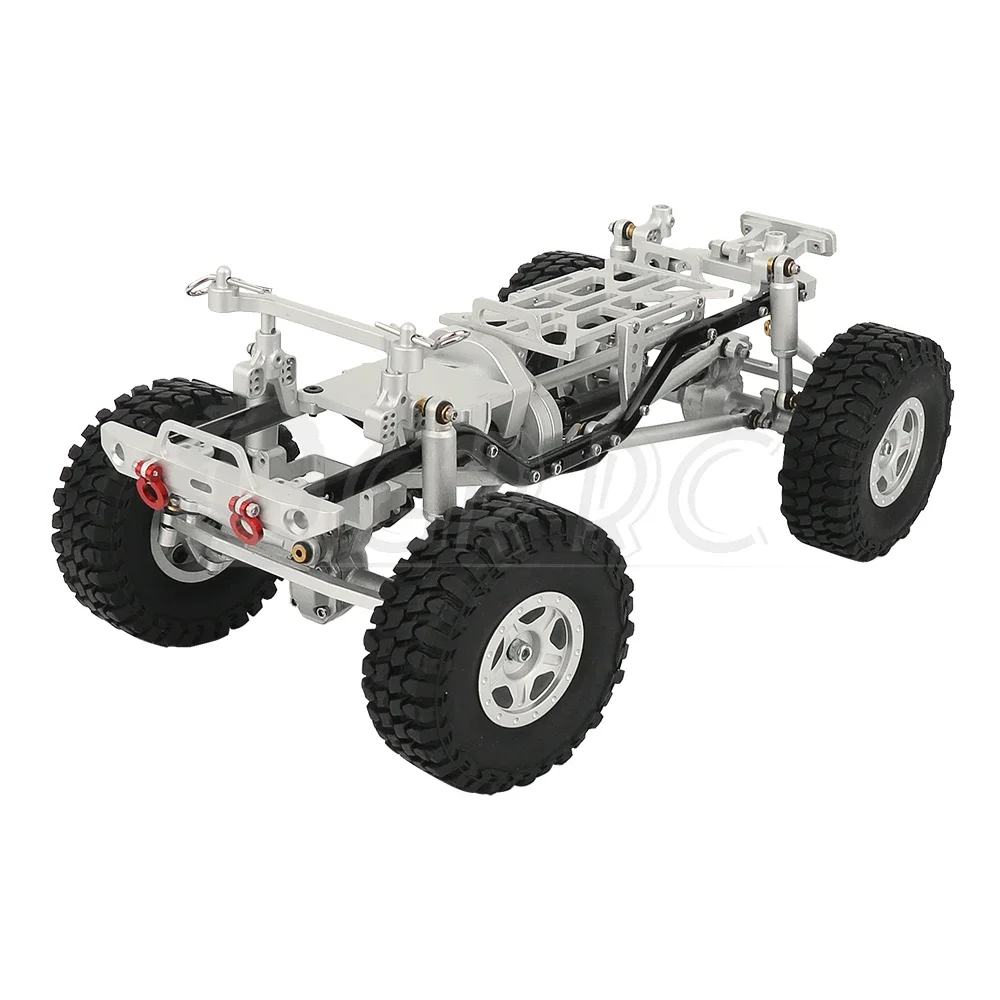 

1:24 DIY Metal Upgrade Car Chassis Frame with Double Front Axles For AXIAL 1/24 SCX24 90081 RC Remote Control Toys Car Parts