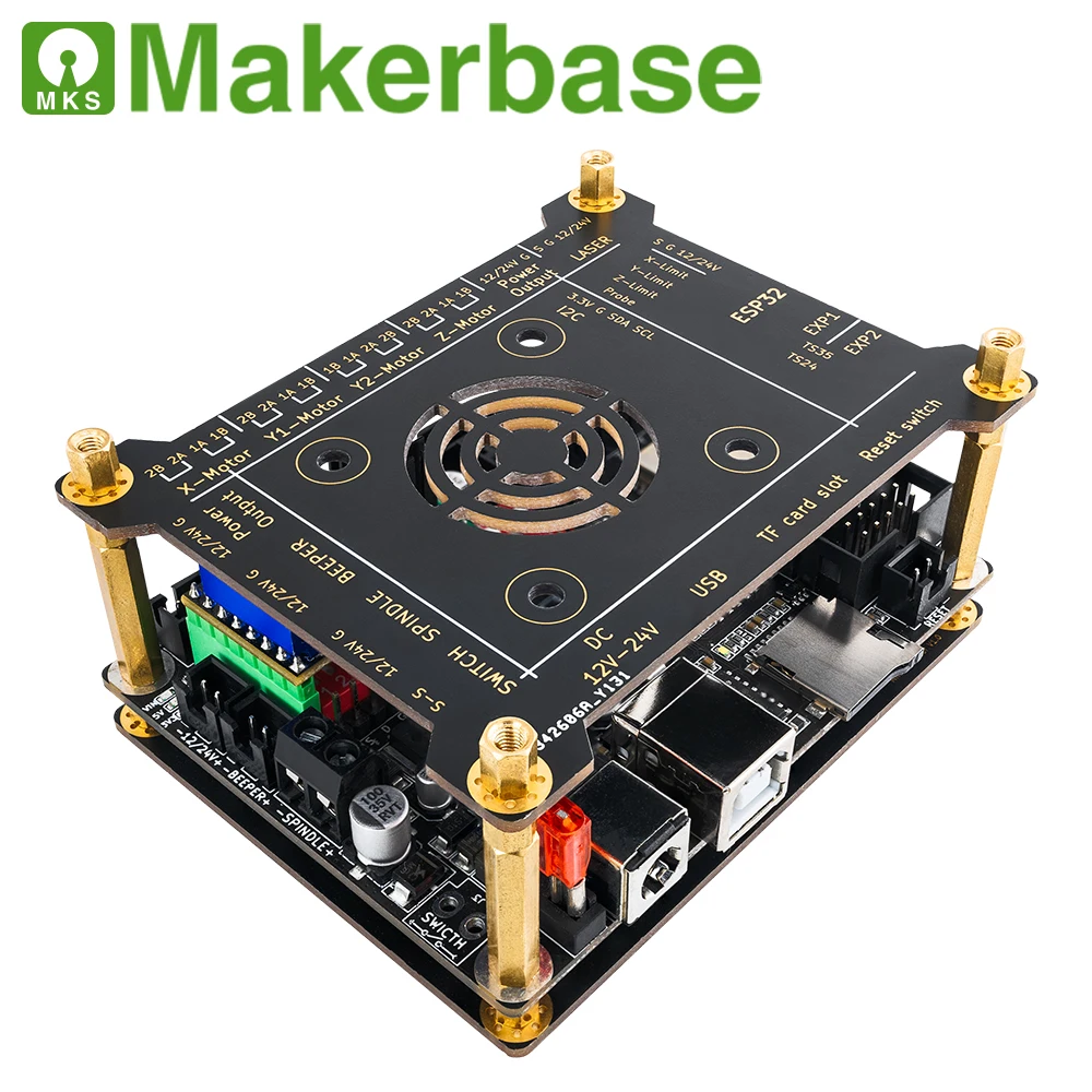 Makerbase MKS DLC32 Grbl Controller Work For Laser&CNC With ESP32 WIFI and TS35/24 Touch Screen for Laser Engraving Machine