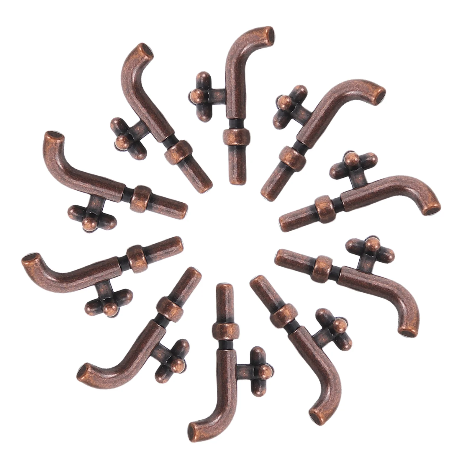 

10 Pcs Miniature Model House Faucet Child Alloy Bathroom Basin Tap Vintage