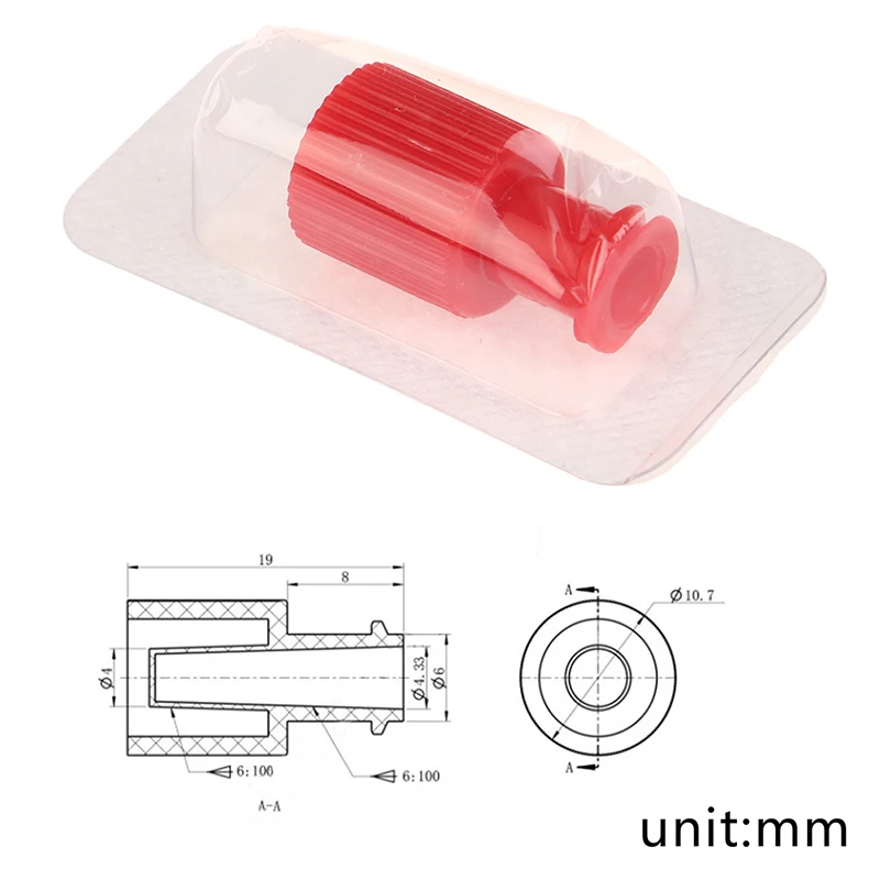 Chiusura Luer Lock maschio/femmina con tappo combinato da 5 pezzi, confezione singola Sterile, realizzata in ABS