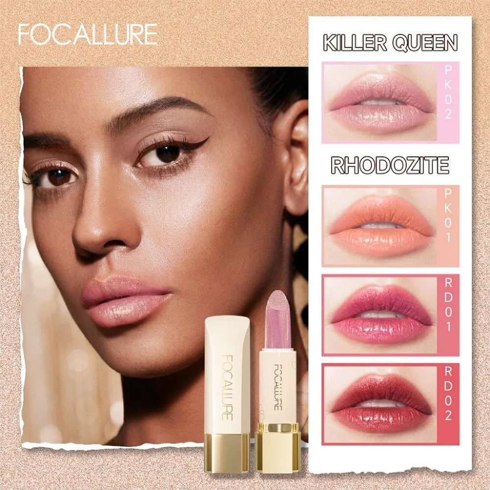 FOCALLURE Diamante Lucido Rossetto Idratante Lunga Durata 13 Colori Lip Gloss Glitter Shimmer Lip Blam Labbra Trucco Cosmetici