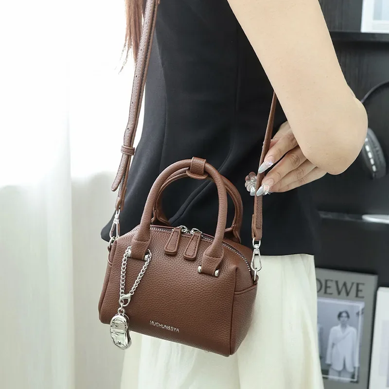 

2025 Women's Pebbled Leather Tote Bag - Vegan Convertible Shoulder/Crossbody Purse, Chic Textured Boston Handbag